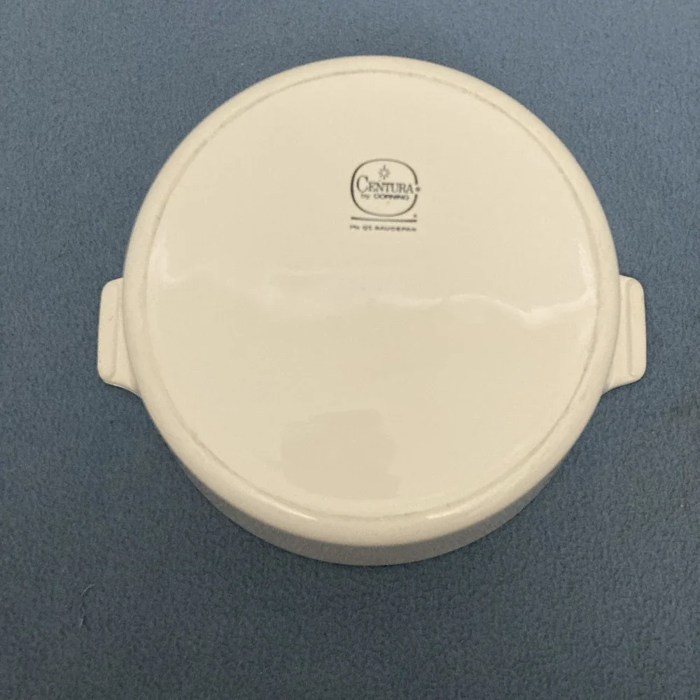 VTG‎ Centura by Corning White 1 3/4 QT Round Saucepan w/Handles- No Lid